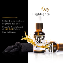 Load image into Gallery viewer, Luxurious Gold Beard Oil-With 24K Gold Leaves 30ml
