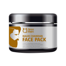 Load image into Gallery viewer, Qraa Men Haldi Chandan Kit for Skin Brightening/Lightening for Oil/Acne/Pimple Control  (3 Items in the set)